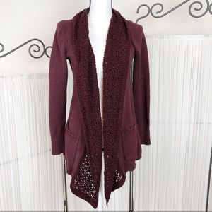 Anthropologie Angel of the North Open Cardigan